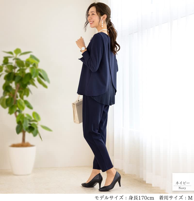 Suit Casual Office Smart Casual Plus Sizes Navy LL [Addrouge] Women's Set, Pants, Wear, Set, [t5314]