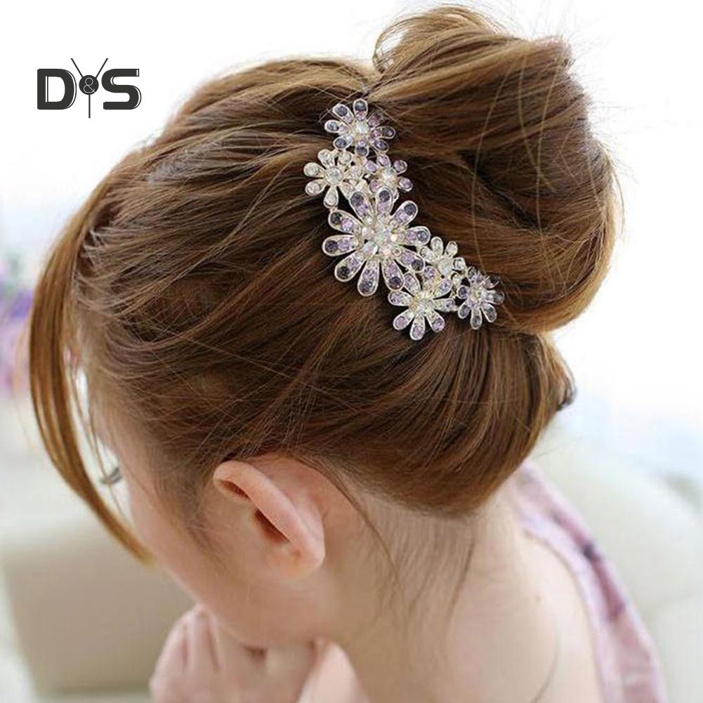 Bridal Hair Piece Wedding Flower Vine Flower Hair Pin Prom Jewelry Floral Headpiece for Bride