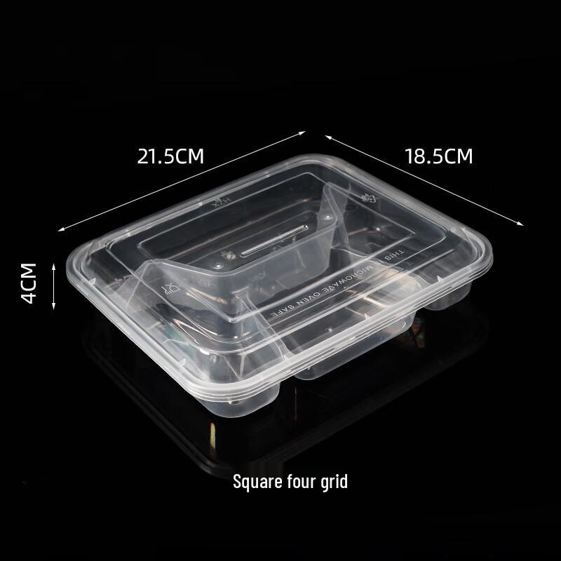 Disposable Four-Compartment Lunch Box Set