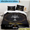 3PCS Custom Name Lord Rings5 Bedding Set Printed Duvet Cover Closure Includes 1 Duvet Cover & 2 Pillowcases for All Seasons Bedroom Decor