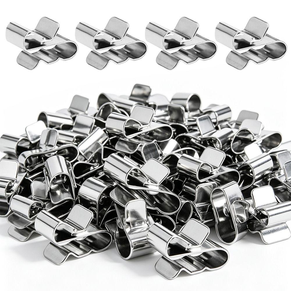 50pcs Cord Fixing Holder Photovoltaic Cable Clips Metal Clamps Trailer Wire Clips For Boat Cable