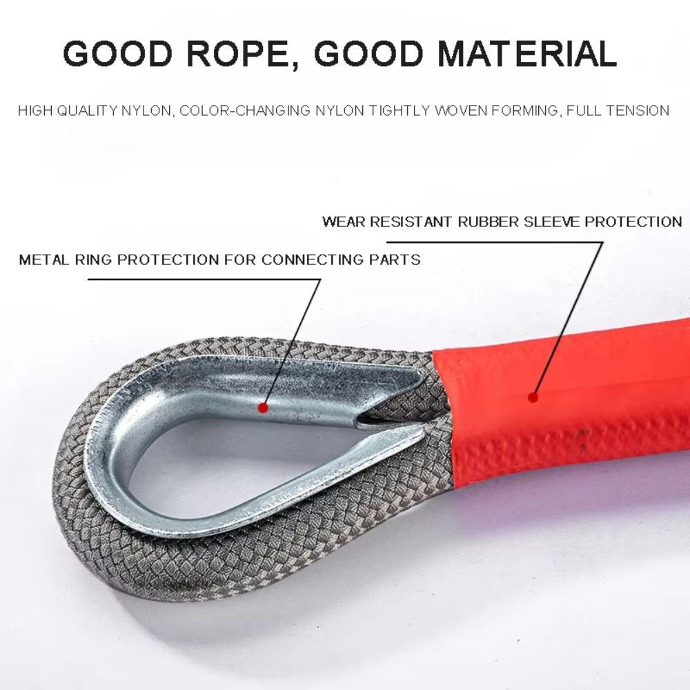 

Wear Resistant Emergency Rope Nylon Tow Rope Labor Saving Rescue Rope Car Style-V