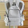 Schoolbag New Mori Plaid School Bag Student Party Korean High Value Casual Backpack Large Capacity Lightweight Backpack