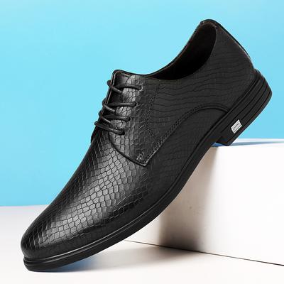 New Genuine Leather Men Dress Shoes Lace Up Italian Mens Casual Shoes Luxury Brand Oxfords Shoes High Quality Man Business Shoes