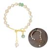 Trendy Women Bracelet with Irregular Pearls Crystal Chain Bracelet Delicate Wrist Jewelry for Stylish Occasions Jewelry