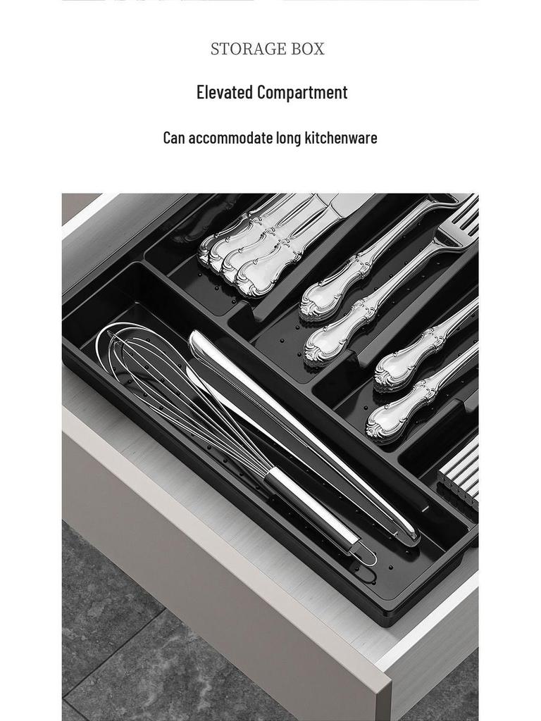 Cross-Border Kitchen Cutlery Set with Dustproof Storage Box and Drawer Divider