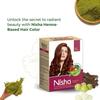 Nisha Natural Henna Hair Colour Red Brown 90g Pack of 1 Herbal Semi-Permanent Hair Dye for Silky Shiny Hair