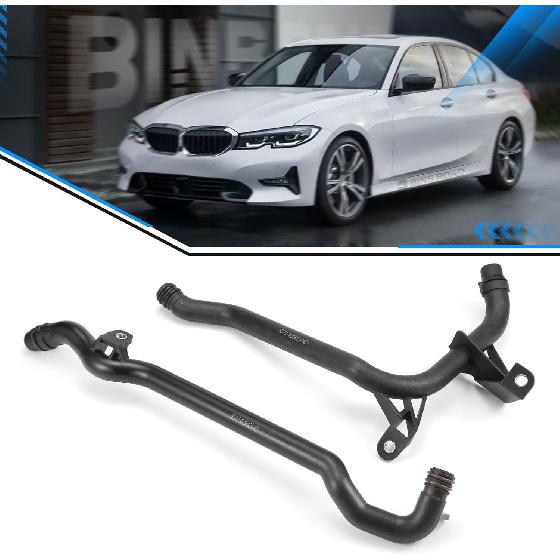 2Pcs Engine Heater Inlet Pipe and Water Coolant Pipe 11537502525 + 11531705210 Compatible with BMW 325i 328i 525i 528i Z3 Z4