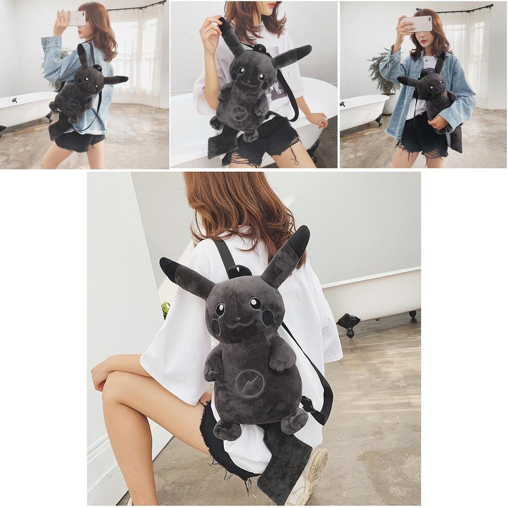 Cute Cartoon Pikachu Plush Backpack For Students
