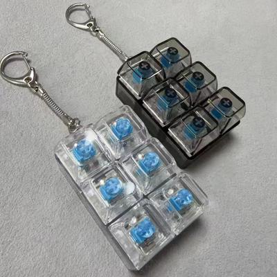 Multi-Key Press Keychain Creative Color Luminous Fingertip Mechanical Keyboard Pc Material Decompression Artifact Toy