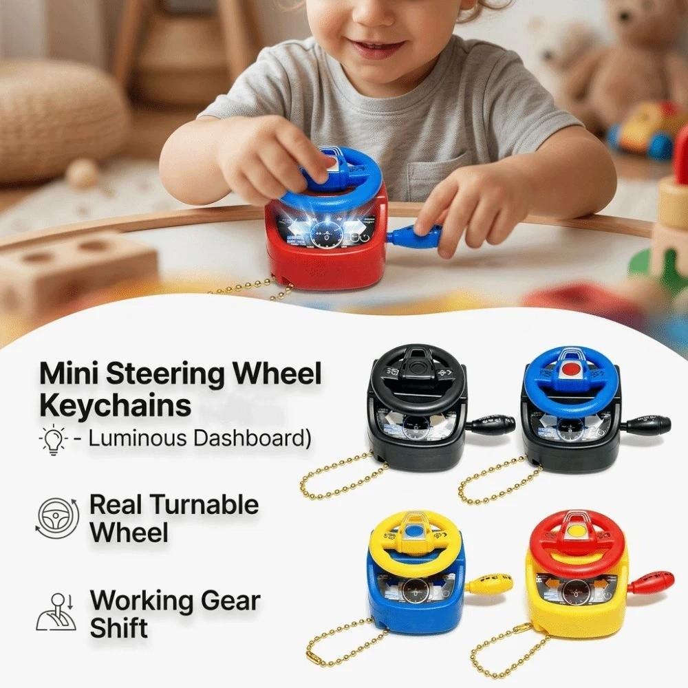 Mini Simulated Steering Wheel Various colors Backpack Hanging Ornament Small Gift