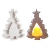 Multifuntional Candle Base Molds Christmas Tree Shape Candlestick Molds Silicone Tealight Holder Mold for Candle Base