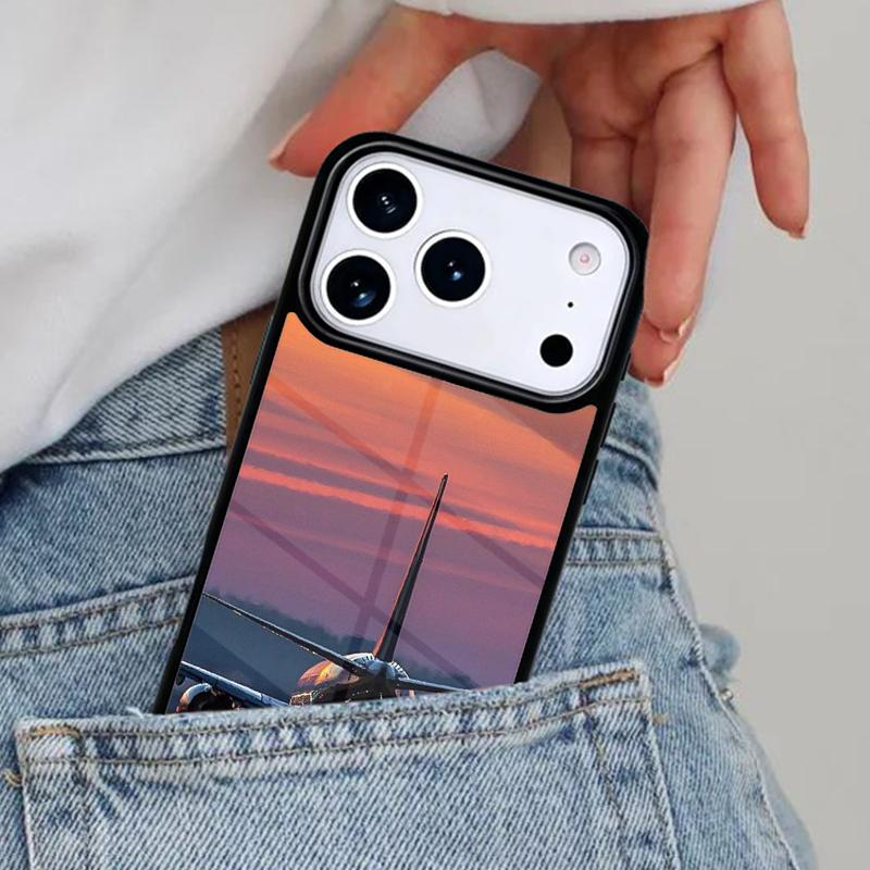 Aircraft Airplane Fly Travel soft Phone Case for iPhone 16e 15 14 13 12 17 Pro Max Plus Air 17pro Cover Coque