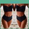 Vintage High Waist Bikini Monokini Swimwear Set For Women With Timeless Elegance