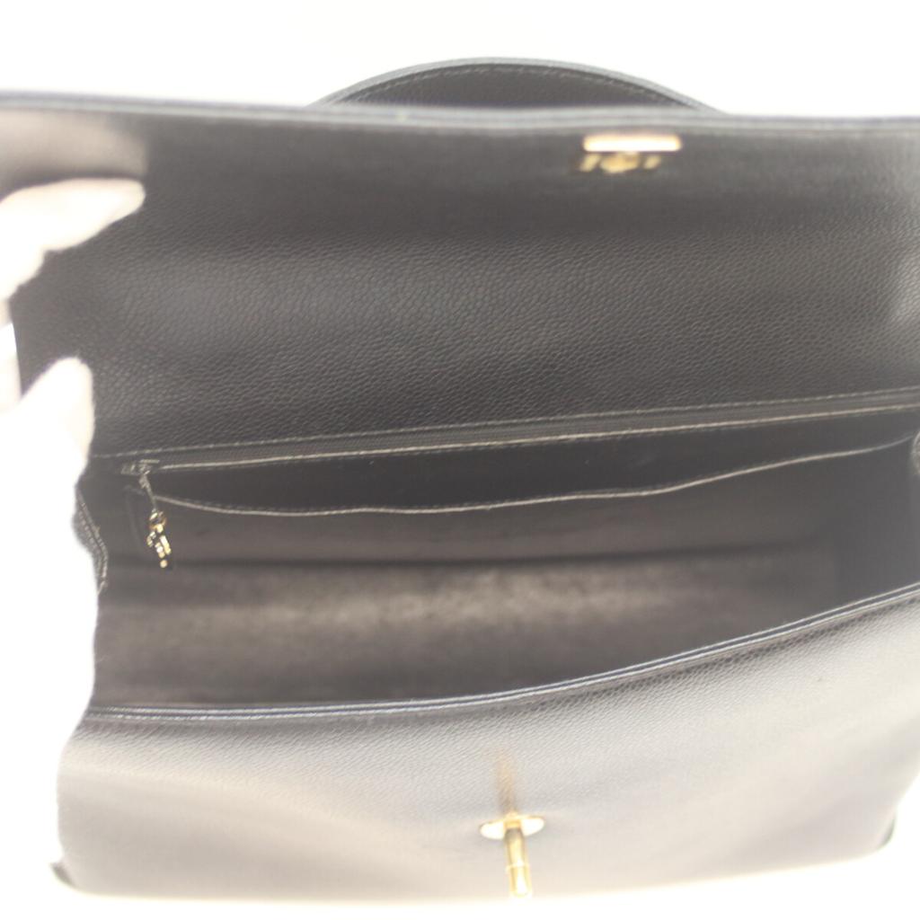 Chanel No. 5 Black Caviar GHardware Top Handle Handbag Handbag blackUsed