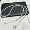 Perlebesatt Telefon-Lanyard Crossbody 1,2m Anti-Mistet Telefon-Smykkekjeder med Festelapp