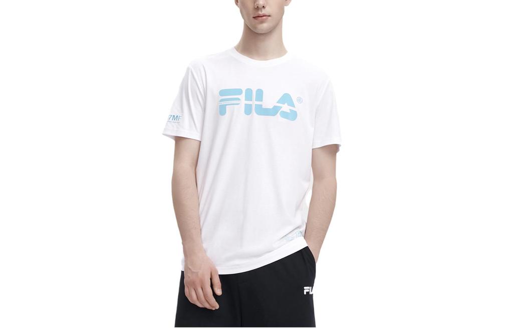 Men's FILA T-Shirts Men's White Crew Neck Moderate