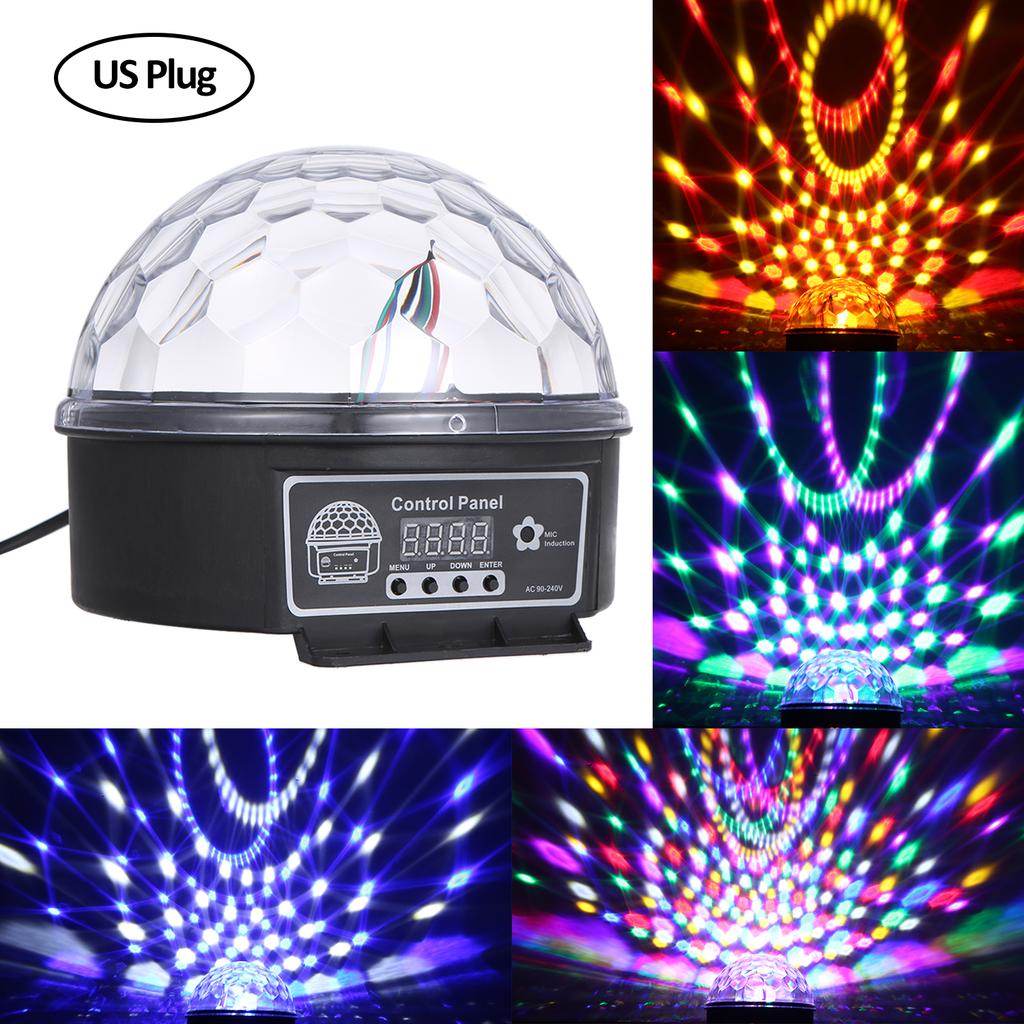 DMX512 LEDs Ball Stage Light with Remote Control 6 Channel Sound Activated Party Lights 6 Colors