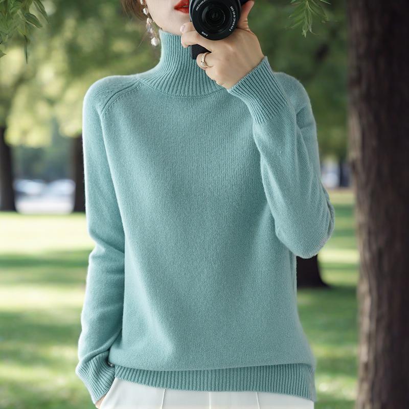 

Свитер с воротником-стойкой, толстый, женский, однотонный пуловер, свободной вязки 2XL