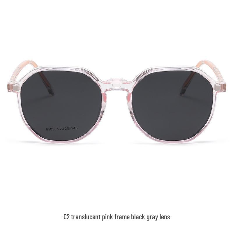 Polygonal Magnetic Gradient Polarized Clip-on Sunglasses for Women - Fashion and Travel Use