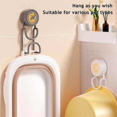 1/2Pcs Suction Cup Hook Adhesive Technology Wall-mounted Heavy-duty Adjustable Versatile Bathroom Kitchen Hook