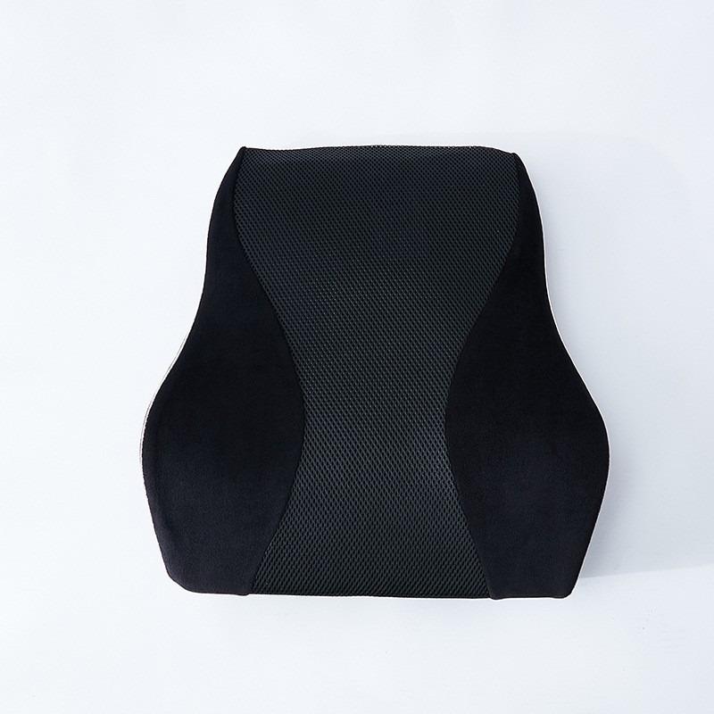 Memory Foam Lumbar Support Cushion Car Office Seat Back Waist Pillow Four Seasons Universal 42x47x12cm чёрный