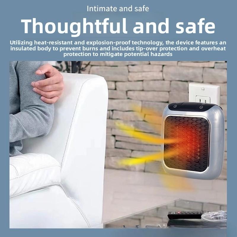 Black Technology Mini Heater Household Bathroom Small Wall Heater Small Sun Energy Saving and Power Saving