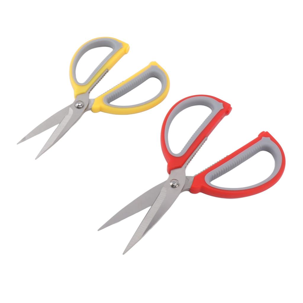 2Pcs Kitchen Scissors Stainless Steel Blade Serrated Edges Heavy Duty Meat Scissors Poultry Shears