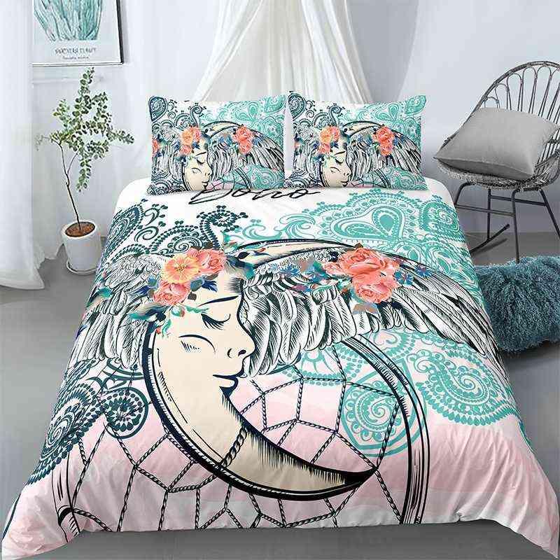 Dreamcatcher Duvet Cover Set King Size Boho Dream Catcher Bedding Set Microfiber Bohemian Style Comforter Cover For Girls Women