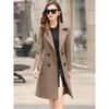 Work Clothing Double Breasted Slim-Fit Woolen Coat Suit Collar