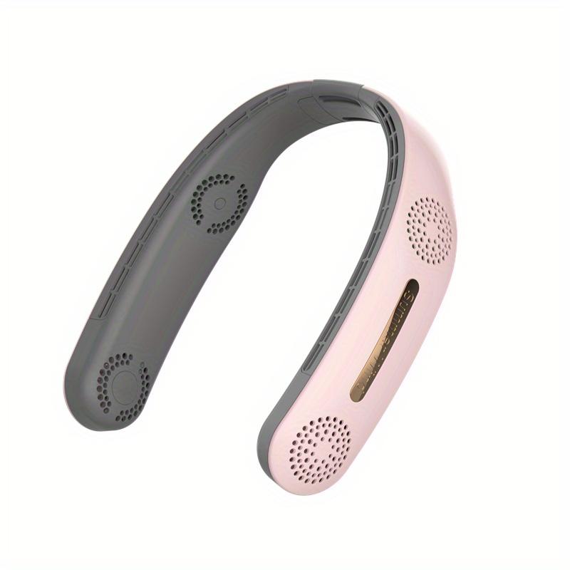 1pc Hands-Free Portable Neck Fan - Rechargeable, Bladeless, 3 Speeds, 360° Cooling, USB Wearable