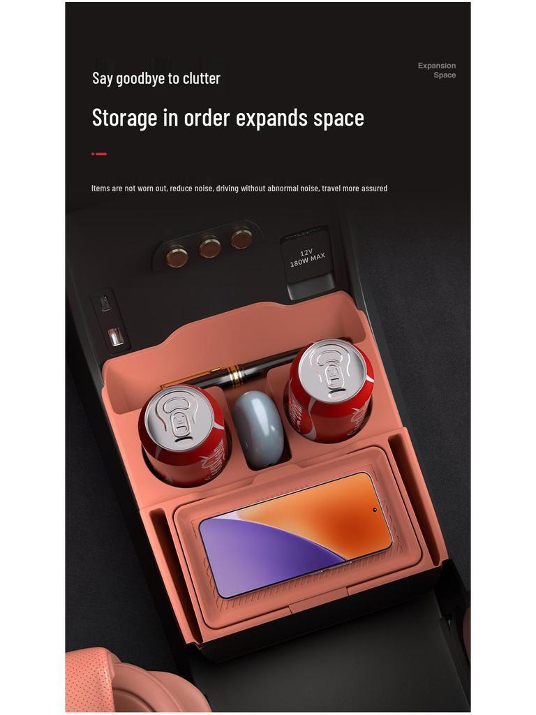 XPeng G7 Center Console Silicone Storage Box: Fits 25 Models, Ideal for Glasses & Accessories