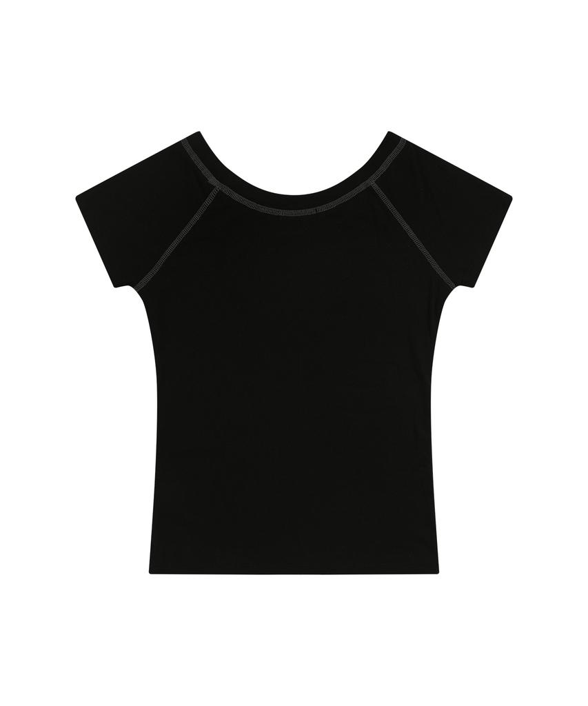 Aejeuon Mono Reglan Tee / Black