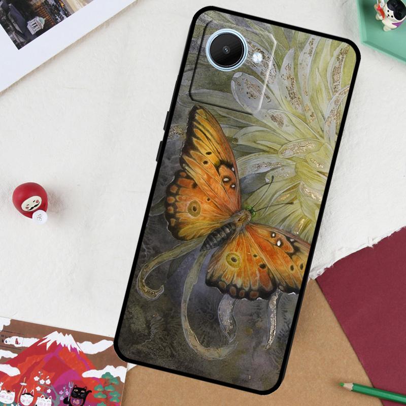Chrysanthemum For Realme 14 Pro Plus 13 10 11 12 GT 6 5 6T GT7 Pro C61 C55 C53 C51 C21Y C25S C67 C75 Case