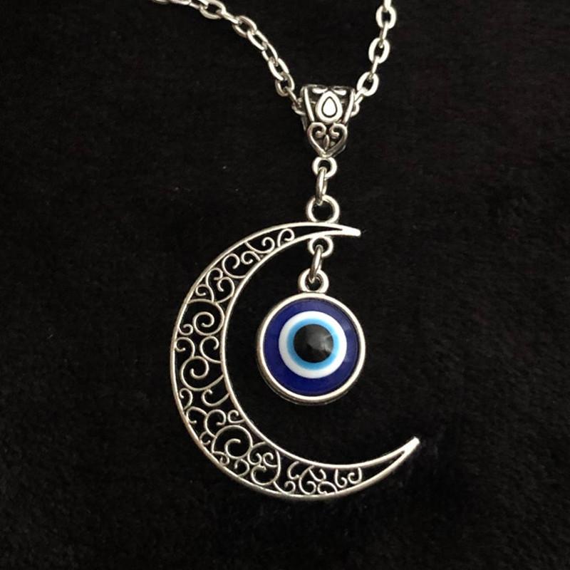 Vintage Punk Evil Eye Halsketten Blau Augapfel Verbinden Übertreibung Mehrere Dichten Bösen Augen Halskette