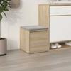 Vidaxl Hocker mit Schublade, Farbe Sonoma-Eiche, 40,5X40X40 Cm