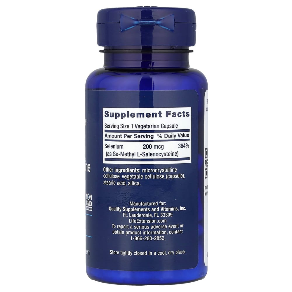 Life Extension Selenium-Methyl L-Selenocysteine 200mcg Veggie Capsules, 90 Tablets