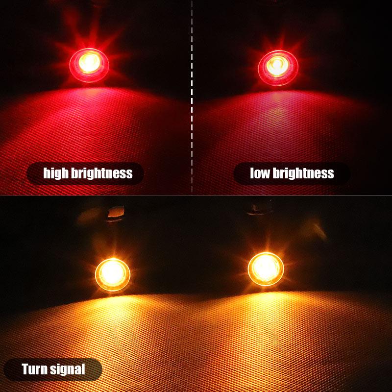 4 Wires E24 Motorcycle LED Turn Signals Light DRL Mini 8mm Retro Indicator Stop Lamp Flasher Blinker For Honda Suzuki Kawasaki
