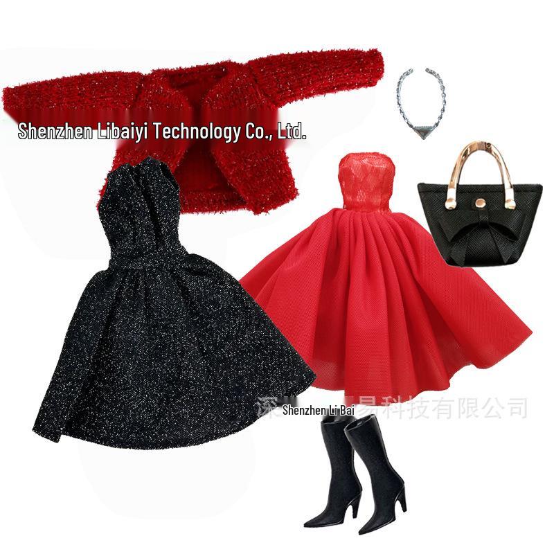 6-Point Jointed BJD 30cm Barbie Doll Clothes & Fashion Bag Set - Fairy Supermodel Xinyi Collection