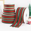25Yards/Roll Stripes Ribbon DIY Crafts Bows Floral Decor Red Green Ribbons for Cake Box Gift Packaging 2.5cm Christmas