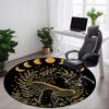 1pc Moon Phase Mushroom Phase Office Round Area Rug,  Mat Suitable For Office, Under Office Chairs Bedroom Living Room Home Decor, Room Deco