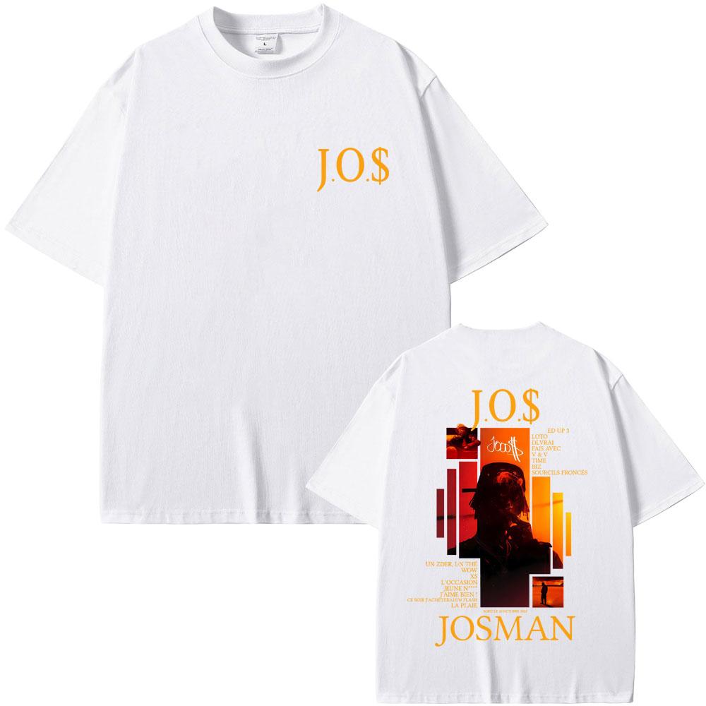 Rap-Sänger Josman JO Album Muster T-Shirt für Männer und Frauen HipHop Mode Popmusik T-Shirt Lässig Retro Streetwear T-Shirt