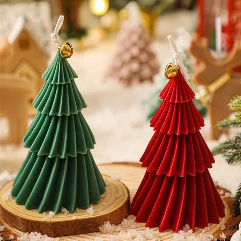 Christmas Tree Candle Scented Candles Aromatherapy Candle Handmade DIY Xmas Gift Holiday Home Ornament