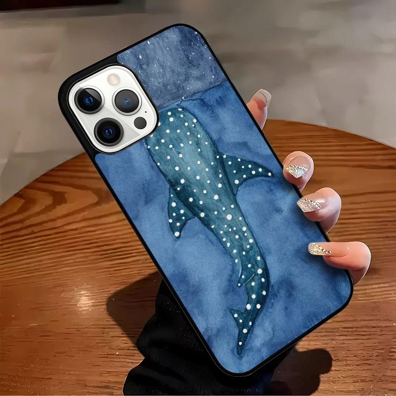 Ocean Whale Shark Animal Phone Case For iPhone 17 Air 16 15 14 13 12 11 Pro Max Max Plus Bumper Case Cover