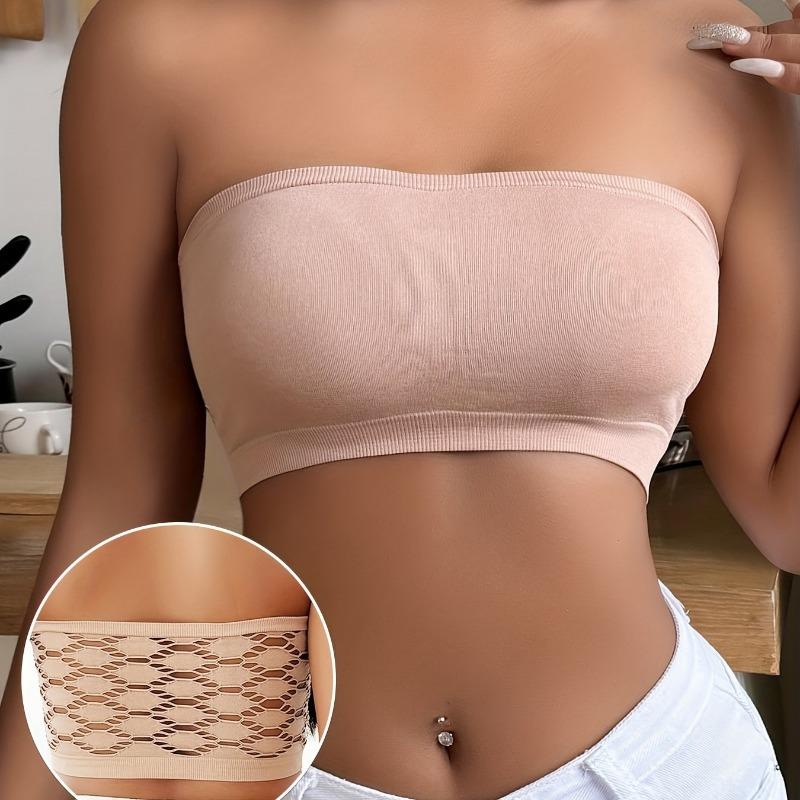 Mesh Hollow Summer Strapless Wrap Bra