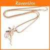 Angel Wing Necklace Floral Design Elegant Alloy Pendant Jewelry Gift For Women Special Occasion