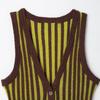 2025 Spring Women's Elegant Striped Patchwork Knit Sleeveless Waist-Cinching Dress