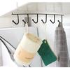 Multifunction 6 Hook Iron Art Wardrobe Hooks Mug Cup Hanger Bathroom Sundries Storage Organizer Kitchen Cabinet No Nailing Hooks