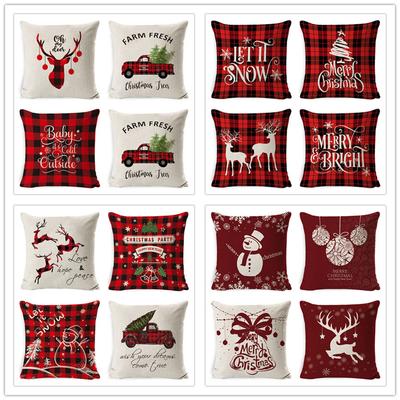 Christmas Pillowcase Home European Linen Sofa Cover Cushion Cushion Pillowcase Back Cushion