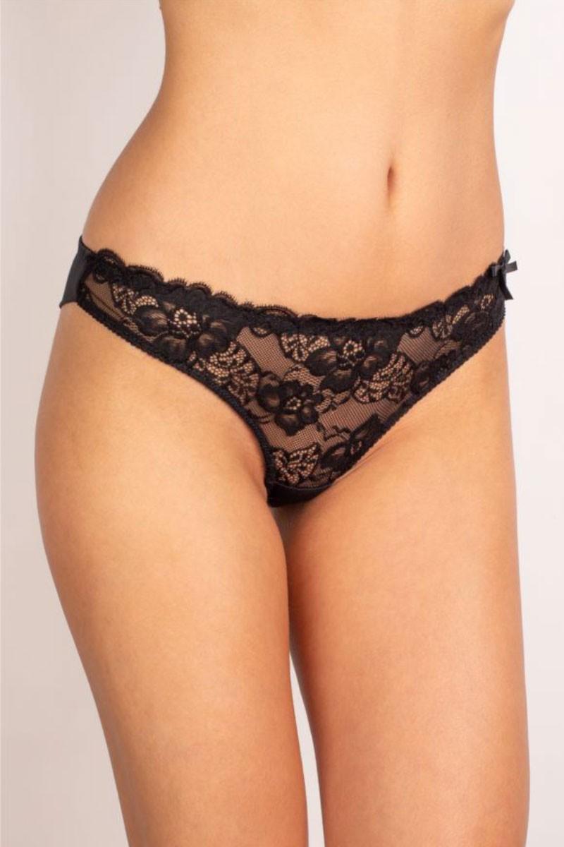 

Трусики сліп Kleo (91053) 5(XL) прозорий колір чорний